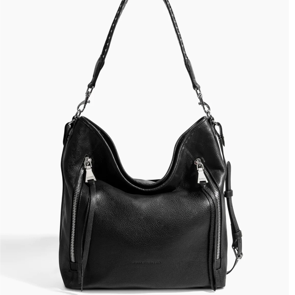 AIMEE KESTENBERG Zip Me Up Black Convertible Hobo Bag - Picture 2 of 11